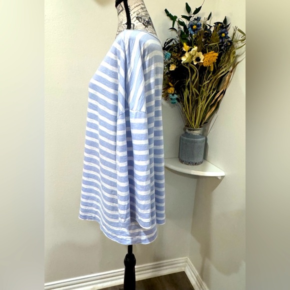 Lane Bryant Striped Blue and White Women's Top size 22/24 - Picture 6 of 7